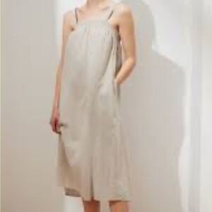 NWT Banana Republic Factory Women’s Linen-Blend Shift Dress in Baja Sand Sz S